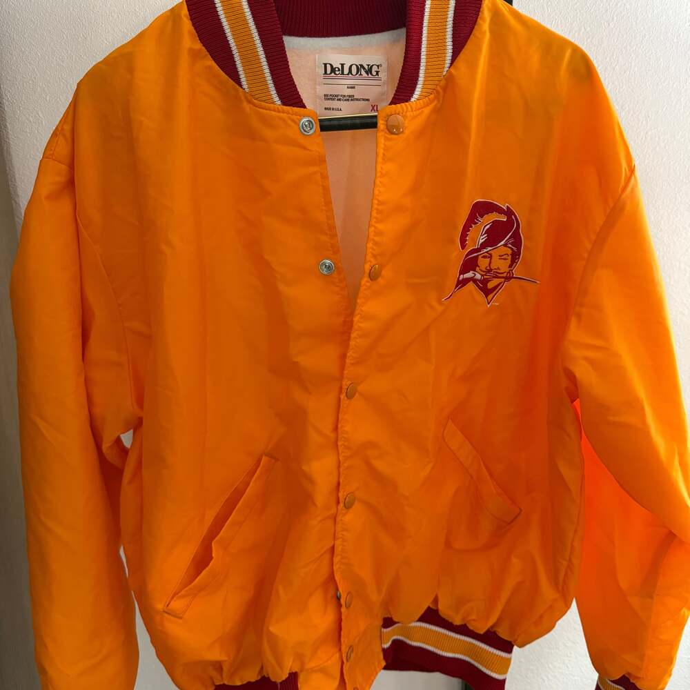 Vintage Stitched Tampa Bay Buccaneers Creamsicle DeLong Jacket